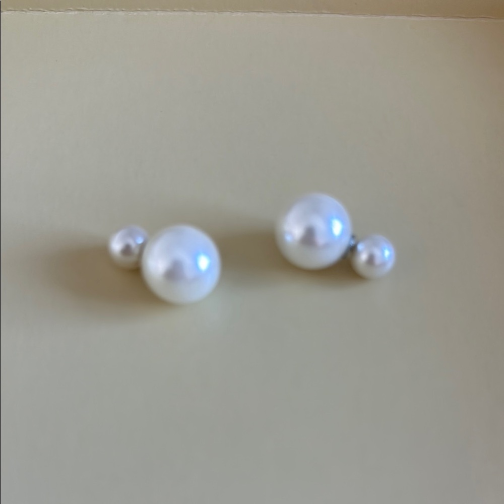 Chloe + Isabel White Pearl Double Earrings